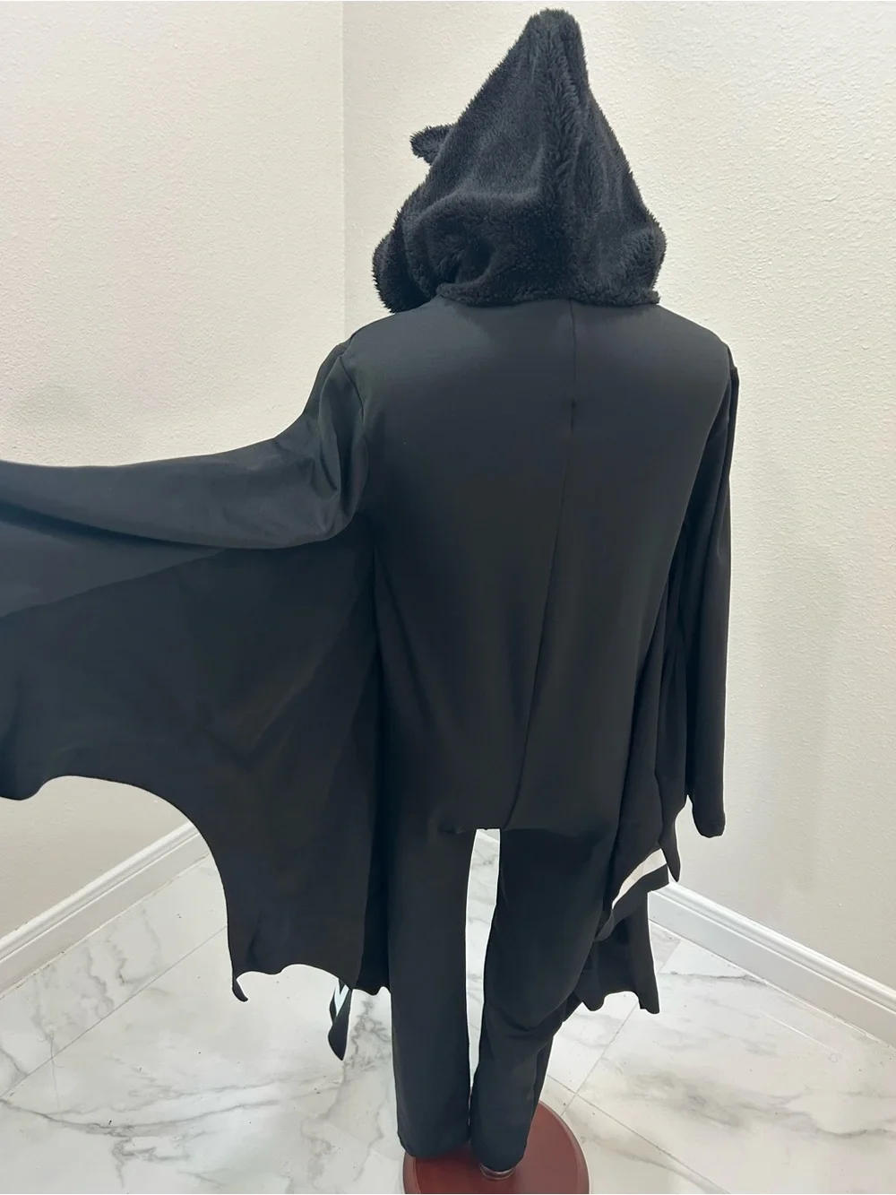 Bat Kids Halloween Costume Hoodie with Winged Cape, Size Small